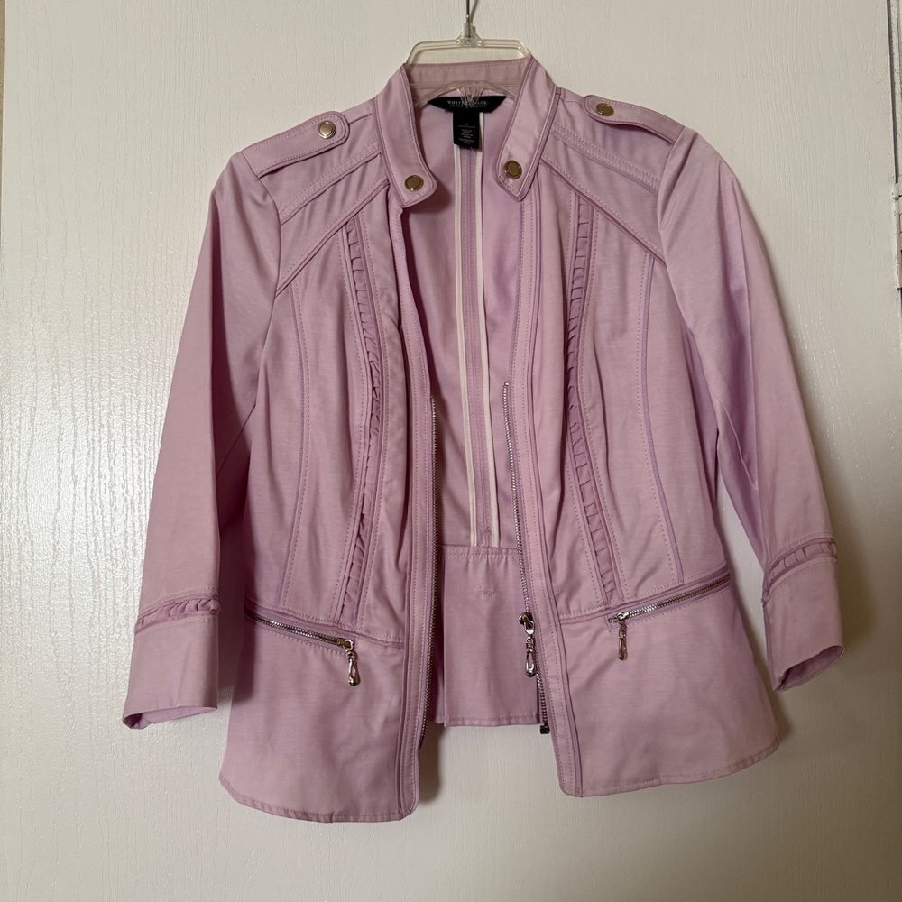White House Black Market pink lavender jacket